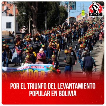 Por el triunfo del levantamiento popular en Bolivia