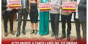 Acto frente a Cancillería del FIT Unidad / Abajo la intervención yanki en Venezuela