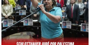 Schlotthauer juró por Palestina / Somos antisionistas, no antisemitas