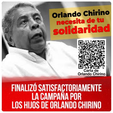 Finalizó satisfactoriamente  la campaña por  los hijos de Orlando Chirino