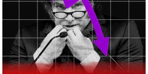 Javier Milei en caída