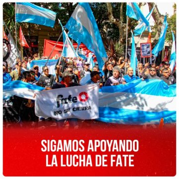 Sigamos apoyando la lucha de FATE