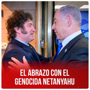 El abrazo con el genocida Netanyahu
