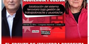 Audiencia Pública en el Congreso / El Frente de Izquierda presenta el proyecto de ley por la estatización de los ferrocarriles