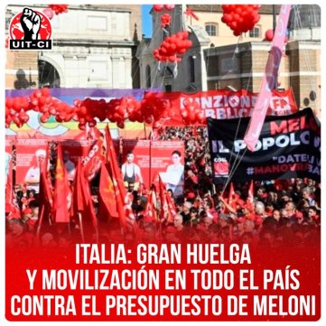 Italia: Gran huelga y movilización en todo el país contra el presupuesto de Meloni