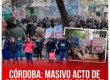 Córdoba: masivo acto de repudio a la visita de Milei