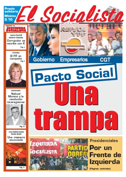 Tapa de El Socialista