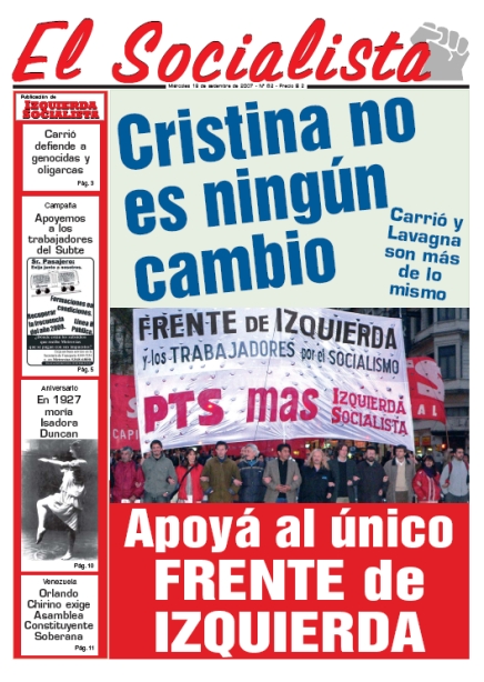 Tapa de El Socialista