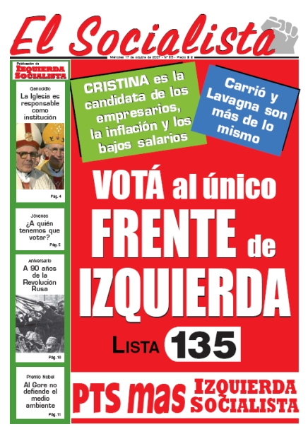 Tapa de El Socialista