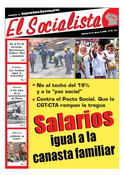 Tapa de El Socialista