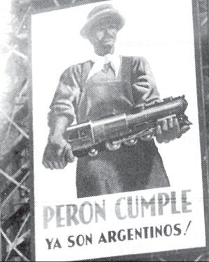 Enorme cartel de propaganda de la nacionalizacin, 1948