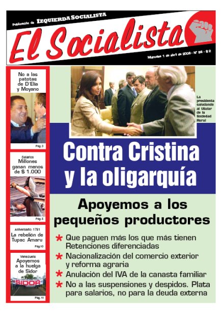 Tapa de El Socialista