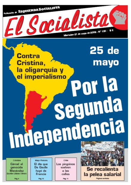 Tapa de El Socialista