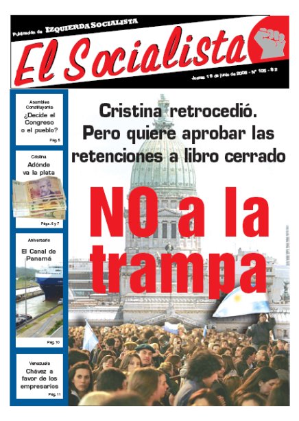 Tapa de El Socialista