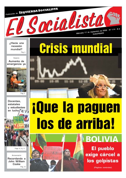 Tapa de El Socialista