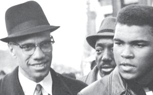 Malcolm X y el ex boxeador Casius Clay