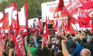 El Frente de Izquierda presente en Plaza de Mayo