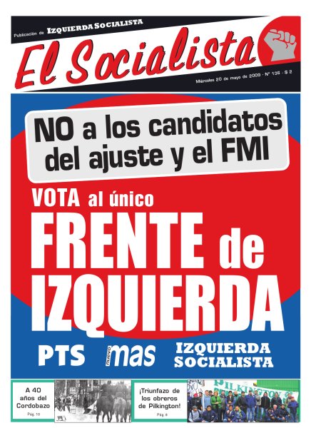 Tapa de El Socialista