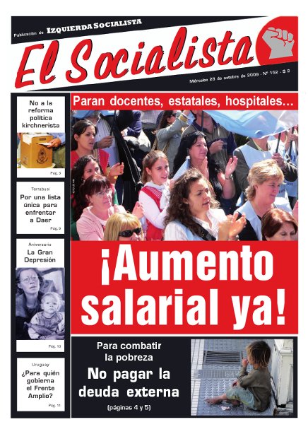 Tapa de El Socialista
