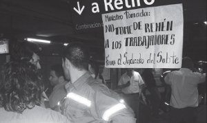 Trabajadores de la lnea C en el ltimo paro