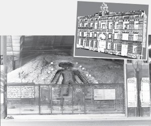 Centro clandestino de detencin Club Atltico. Fachada del edificio cuando funcion en la dictadura, sobre Av. Paseo Coln. Lugar actual. Fue demolido para la construccin de la autopista 25 de Mayo.