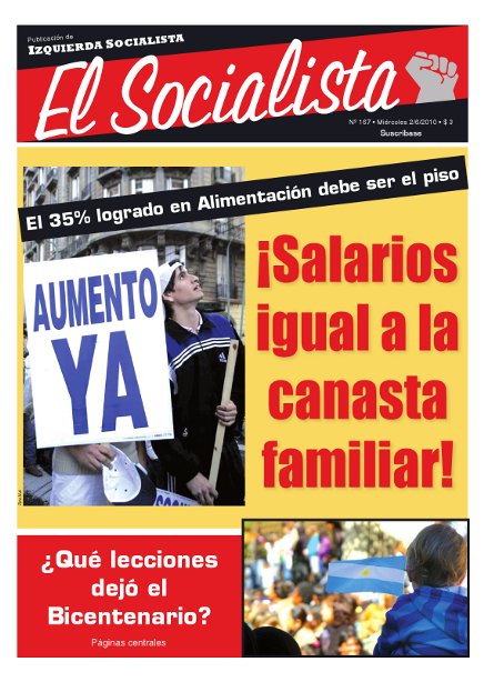 Tapa de El Socialista