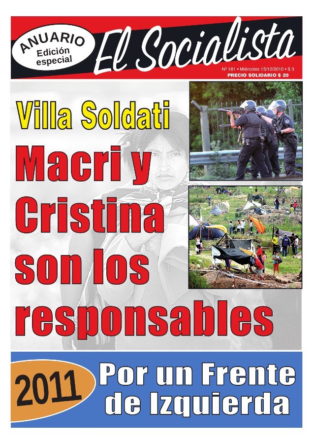 Tapa de El Socialista