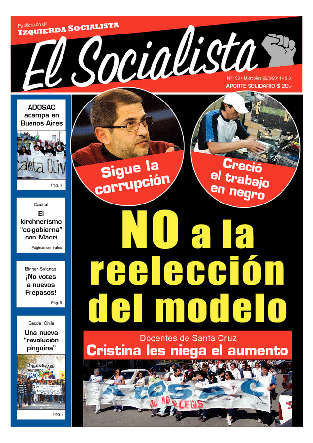 Tapa de El Socialista