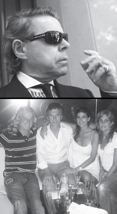 Arriba: Oyarbide: el juez K involucrado. Abajo: Macri y su esposa en uno de los locales de Martins en Canc�n
