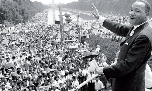 King ante la multitud que se moviliz hacia Washington en agosto de 1963