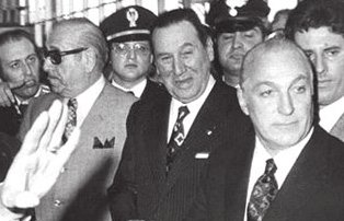 De izquierda a derecha: Hctor Cmpora, Juan Domingo Pern y Lpez Rega. 1973