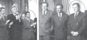 A la izquierda, Cirigliano con Kirchner. A la derecha, con Menem.
